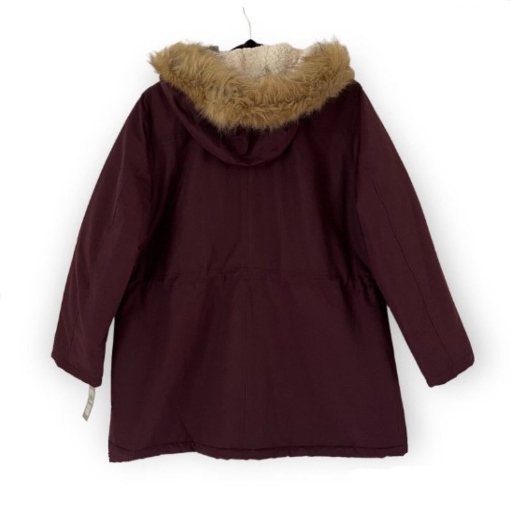 LEVI’S Sherpa Lined Hooded Parka Jacket – Wine Red, Plus 1X – NWT - Picture 10 of 15